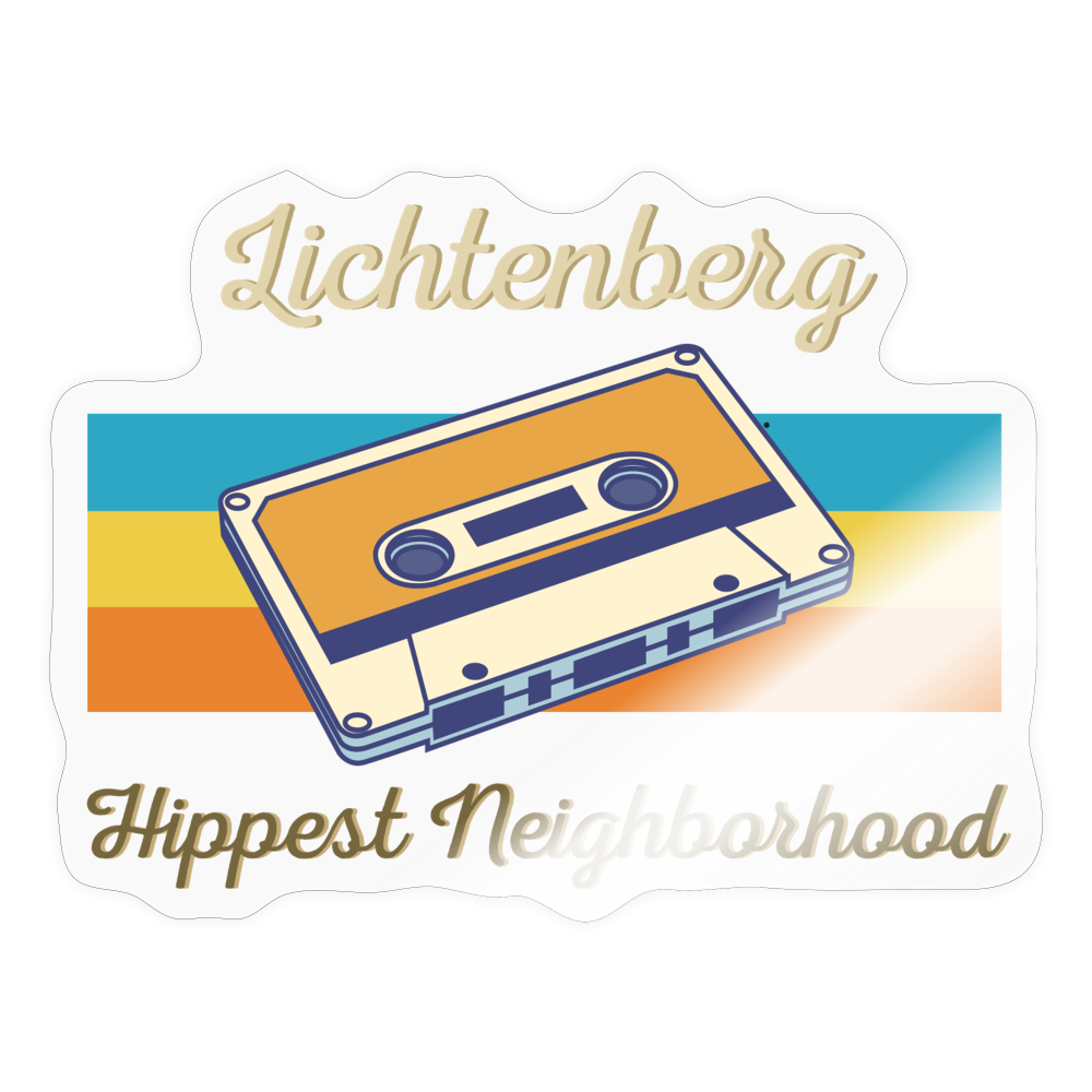 Lichtenberg Hippest Neighborhood - Aufkleber - transparent glossy