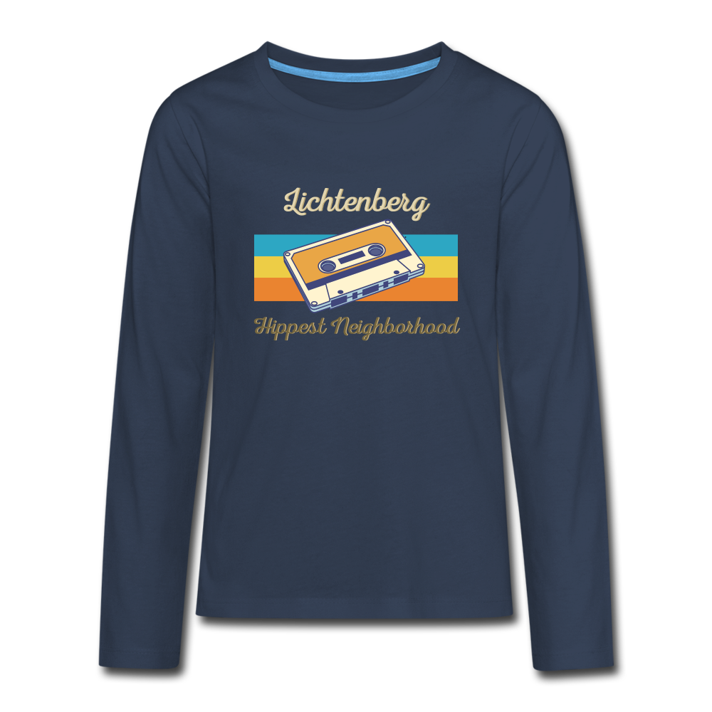 Lichtenberg Hippest Neighborhood - Teenager Langarmshirt - navy