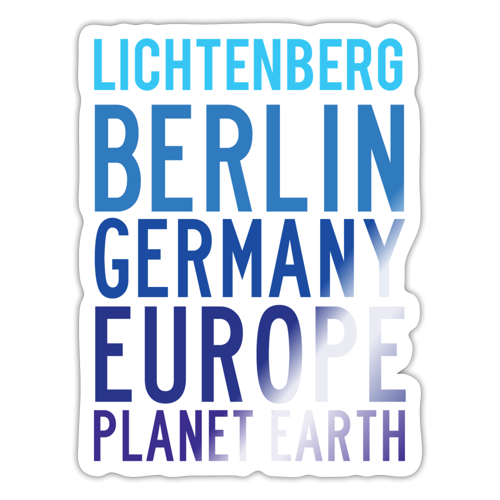 Lichtenberg Planet Earth - Aufkleber - white glossy