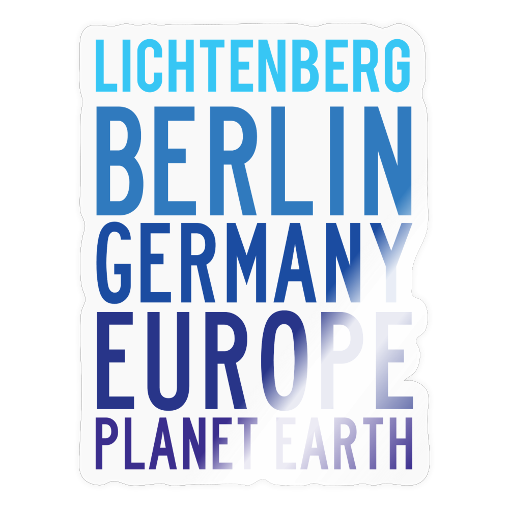 Lichtenberg Planet Earth - Aufkleber - transparent glossy