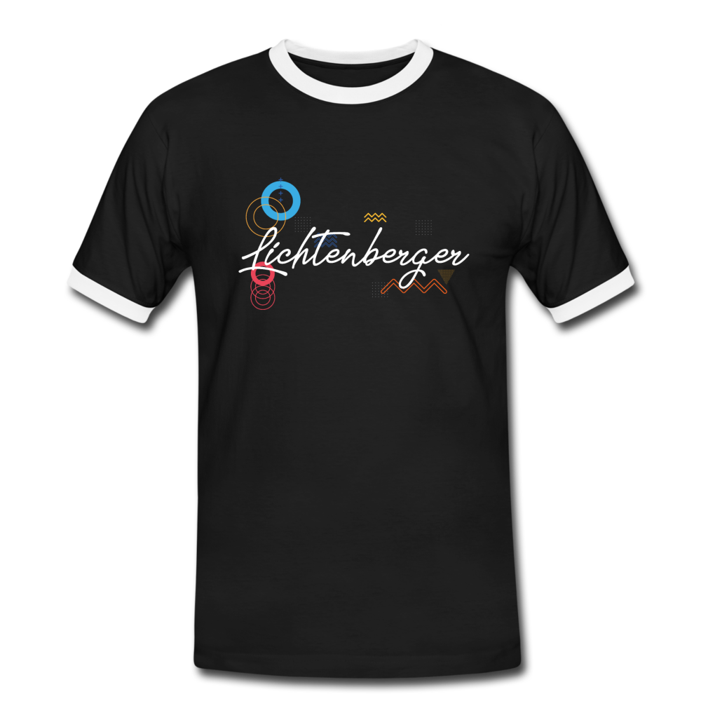 Lichtenberger - Männer Ringer T-Shirt - black/white