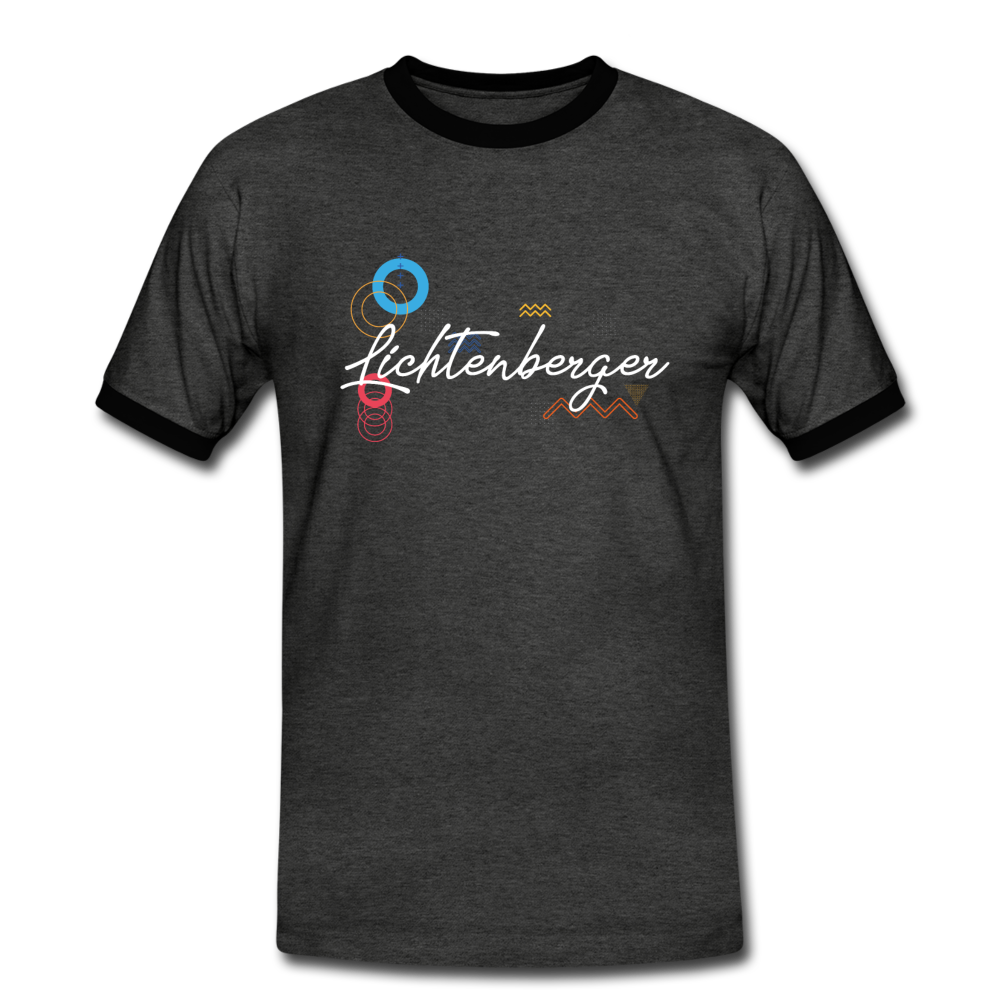 Lichtenberger - Männer Ringer T-Shirt - charcoal/black
