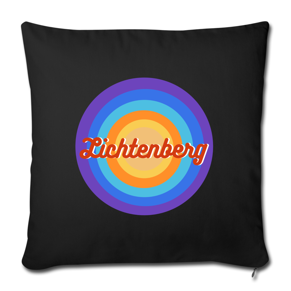Lichtenberg Retro - Sofakissen mit Füllung (45 x 45 cm) - black