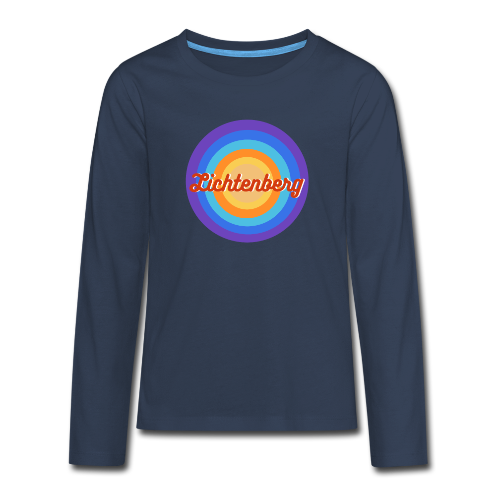 Lichtenberg Retro - Teenager Langarmshirt - navy