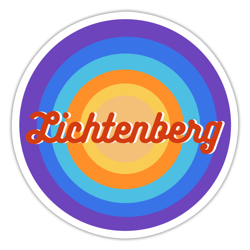 Lichtenberg Retro - Aufkleber - white matte