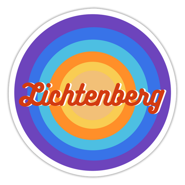 Lichtenberg Retro - Aufkleber - white matte