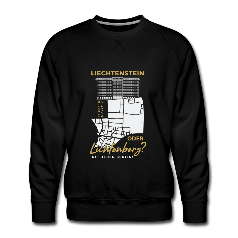 Liechtenstein oder Lichtenberg - Männer Premium Sweatshirt - black