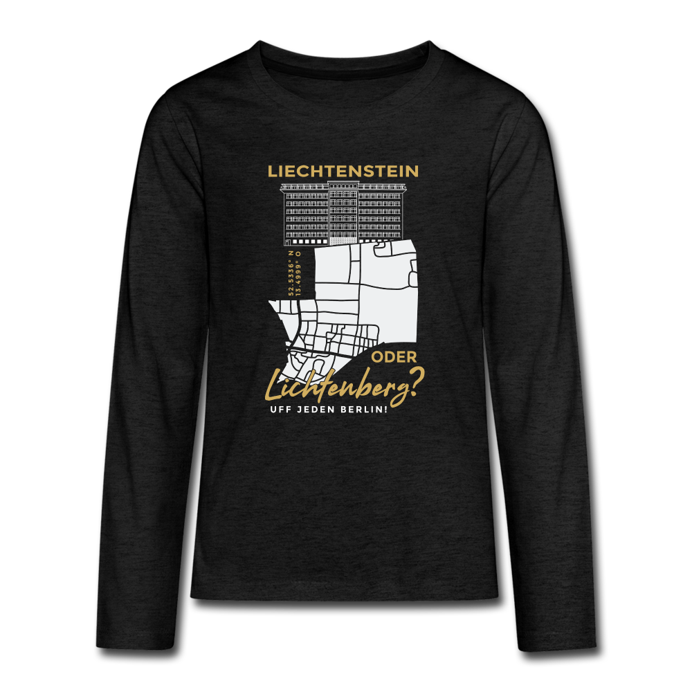 Liechtenstein oder Lichtenberg - Teenager Langarmshirt - charcoal grey