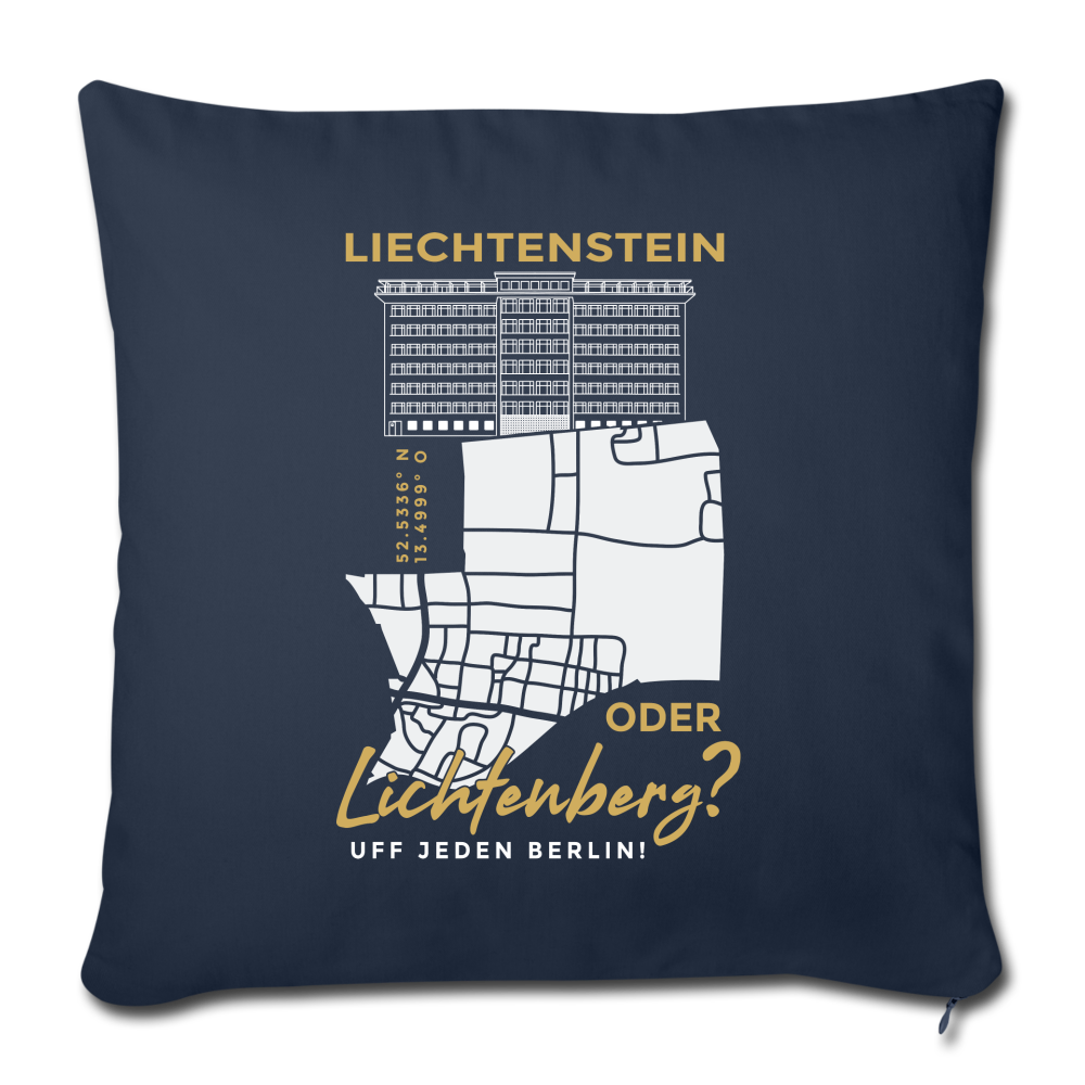 Liechtenstein oder Lichtenberg - Sofakissen mit Füllung (45 x 45 cm) - navy