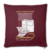 Liechtenstein oder Lichtenberg - Sofakissen mit Füllung (45 x 45 cm) - burgundy