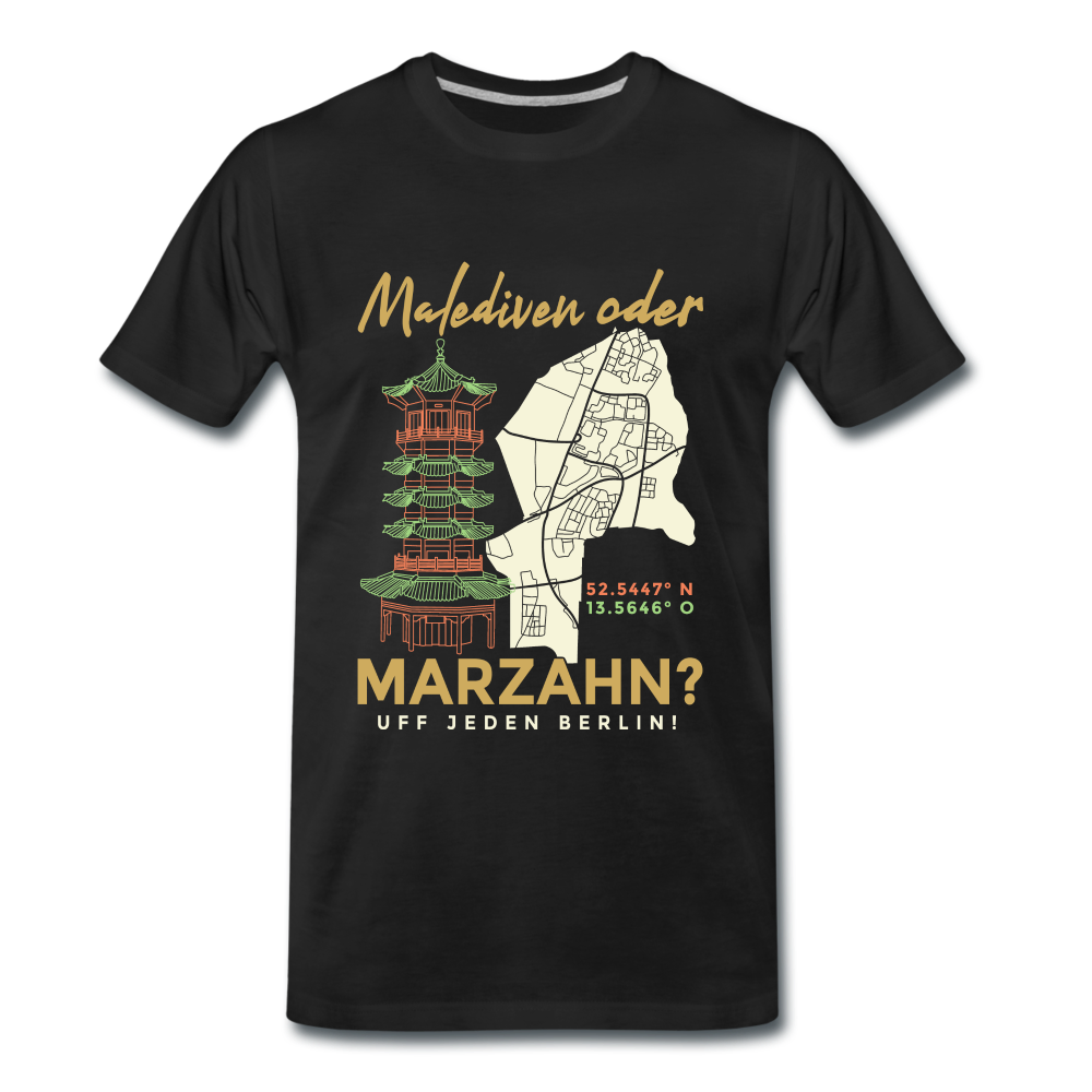 Malediven Oder Marzahn - Männer Premium T-Shirt - black