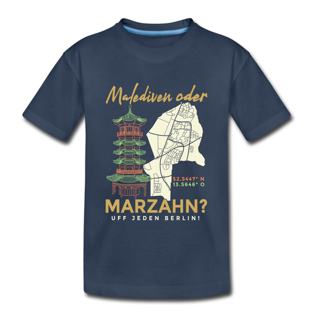Malediven Oder Marzahn - Kinder Premium T-Shirt - navy