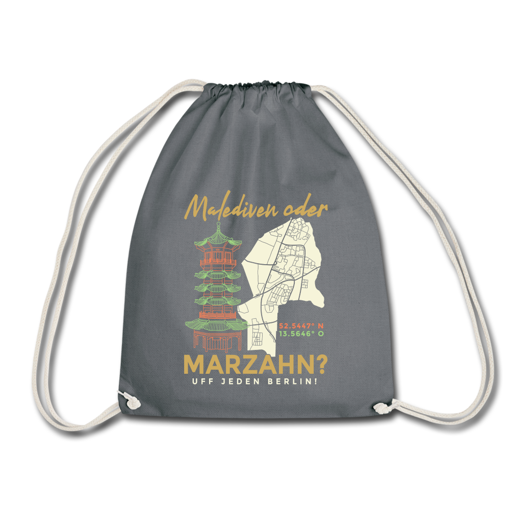 Malediven oder Marzahn - Turnbeutel - grey
