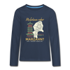 Malediven oder Marzahn - Teenager Langarmshirt - navy