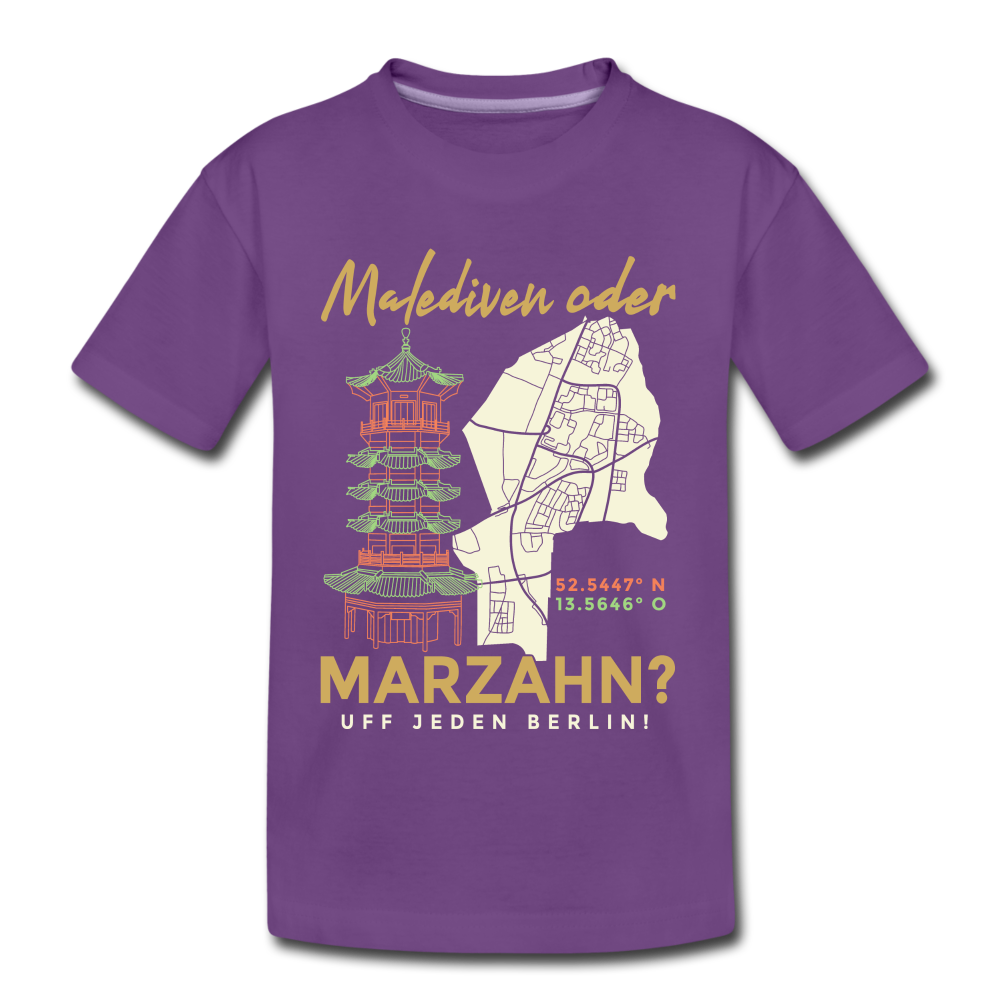 Malediven oder Marzahn - Teenager Premium T-Shirt - purple