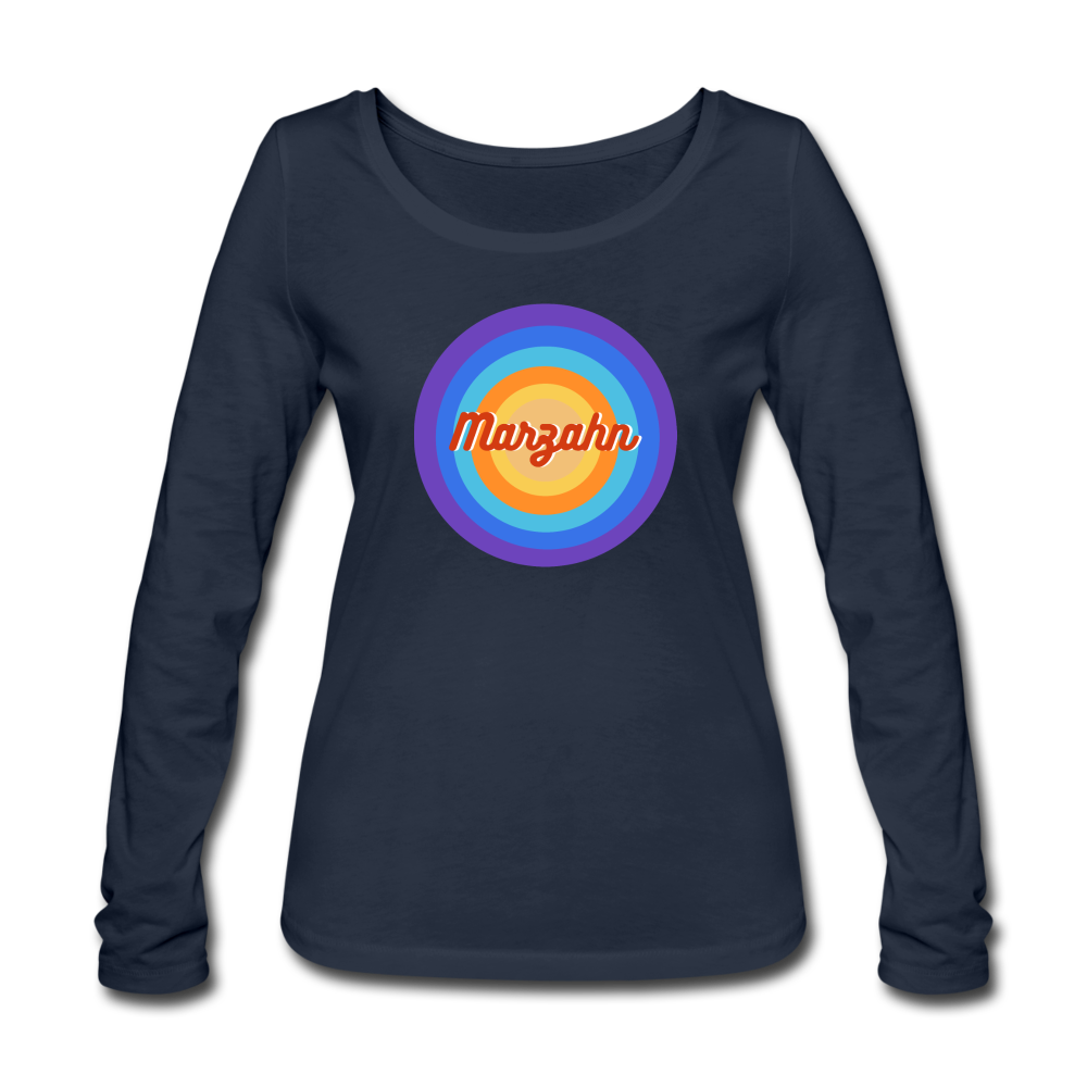 Marzahn Retro - Frauen Bio Langarmshirt - navy
