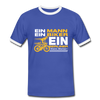 Ein Mann, Ein Biker, Ein Berliner - Männer Ringer T-Shirt - blue/white