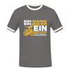Ein Mann, Ein Biker, Ein Berliner - Männer Ringer T-Shirt - dark grey/white