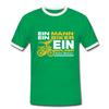 Ein Mann, Ein Biker, Ein Berliner - Männer Ringer T-Shirt - kelly green/white
