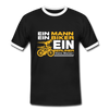 Ein Mann, Ein Biker, Ein Berliner - Männer Ringer T-Shirt - black/white