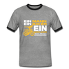 Ein Mann, Ein Biker, Ein Berliner - Männer Ringer T-Shirt - heather grey/black
