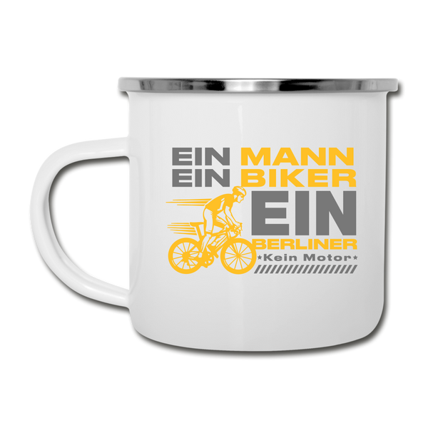 Ein Mann, Ein Biker, Ein Berliner - Tasse einfarbig - white