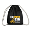 Ein Mann, Ein Biker, Ein Berliner - Turnbeutel - black