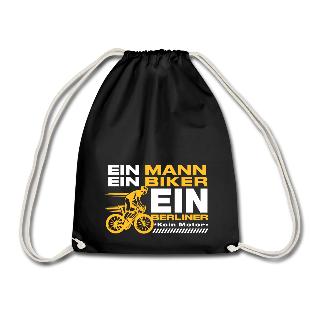 Ein Mann, Ein Biker, Ein Berliner - Turnbeutel - black