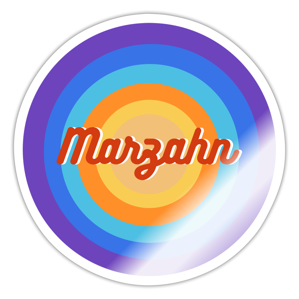 Marzahn Retro - Aufkleber - white glossy