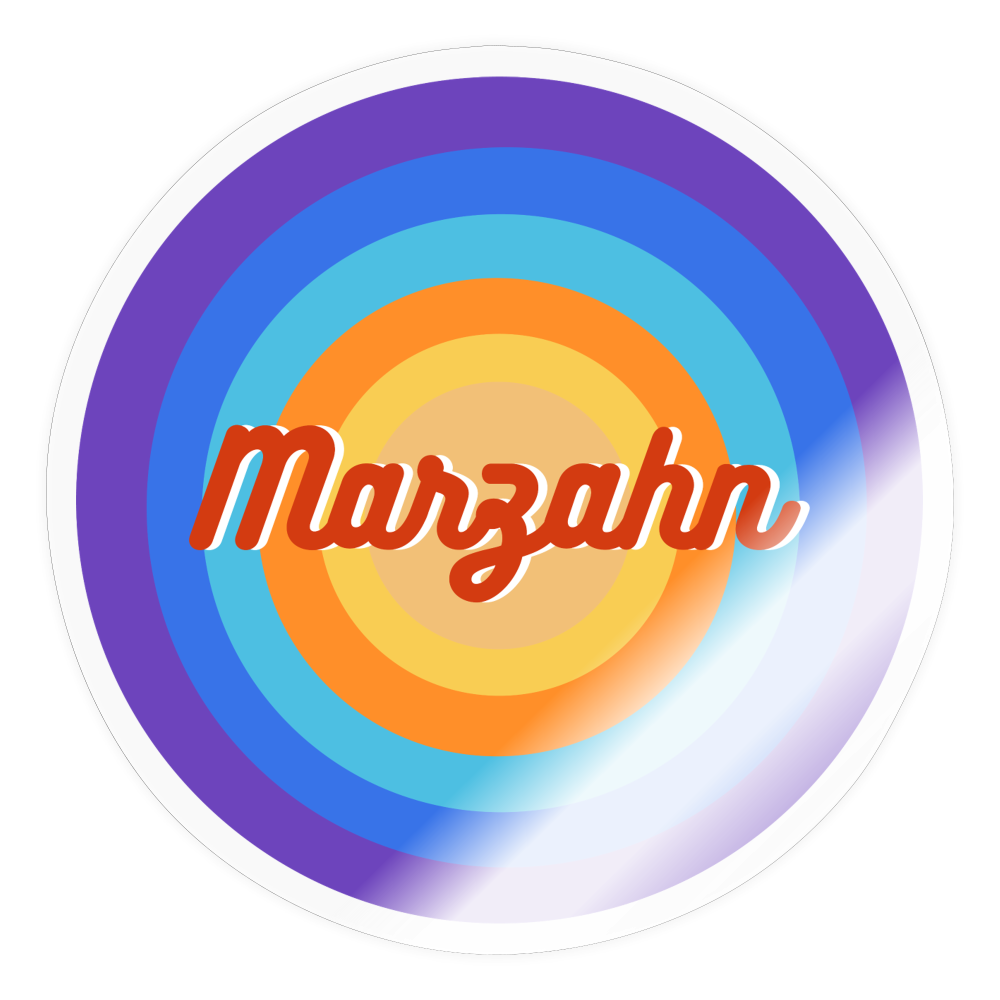 Marzahn Retro - Aufkleber - transparent glossy