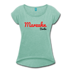 Marzahn Berlin - Frauen T-Shirt mit gerollten Ärmeln - heather mint
