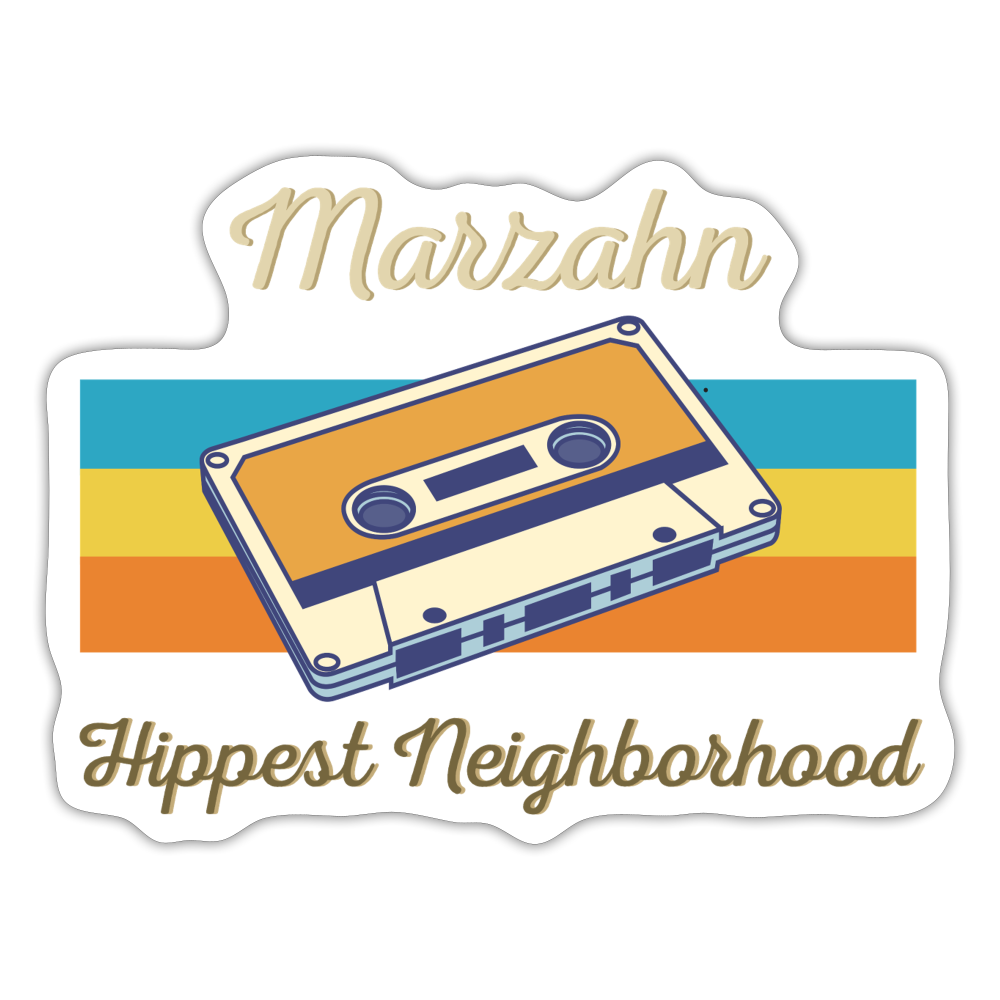 Marzahn Hippest Neighborhood - Aufkleber - white matte