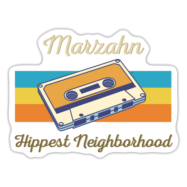 Marzahn Hippest Neighborhood - Aufkleber - white matte