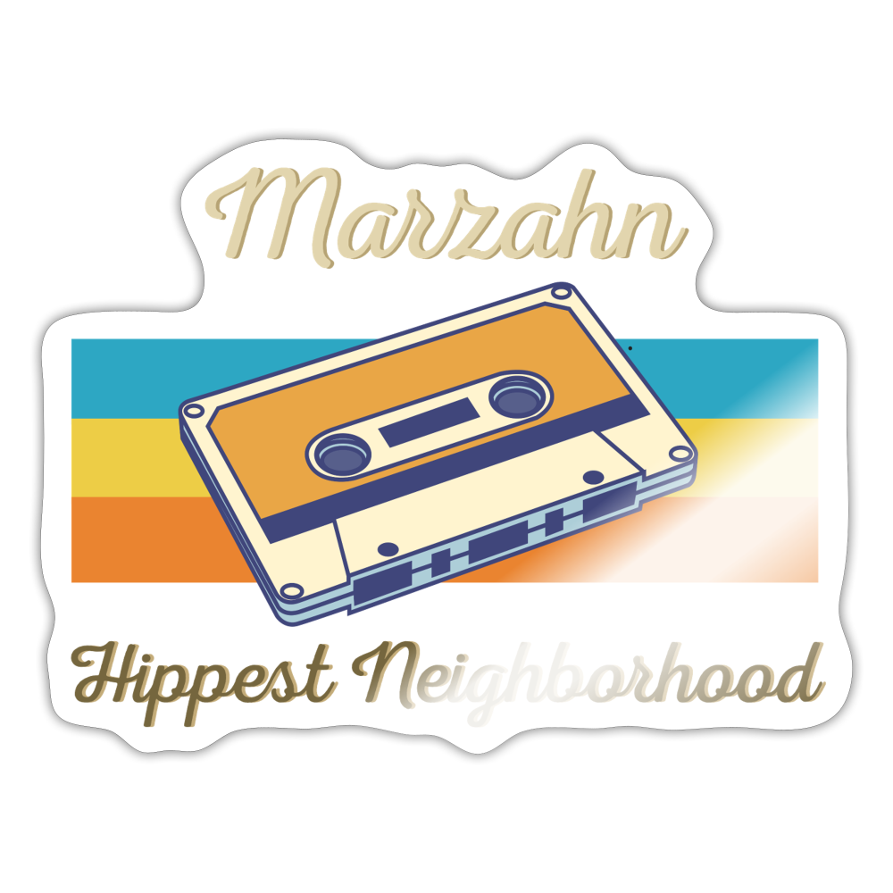 Marzahn Hippest Neighborhood - Aufkleber - white glossy
