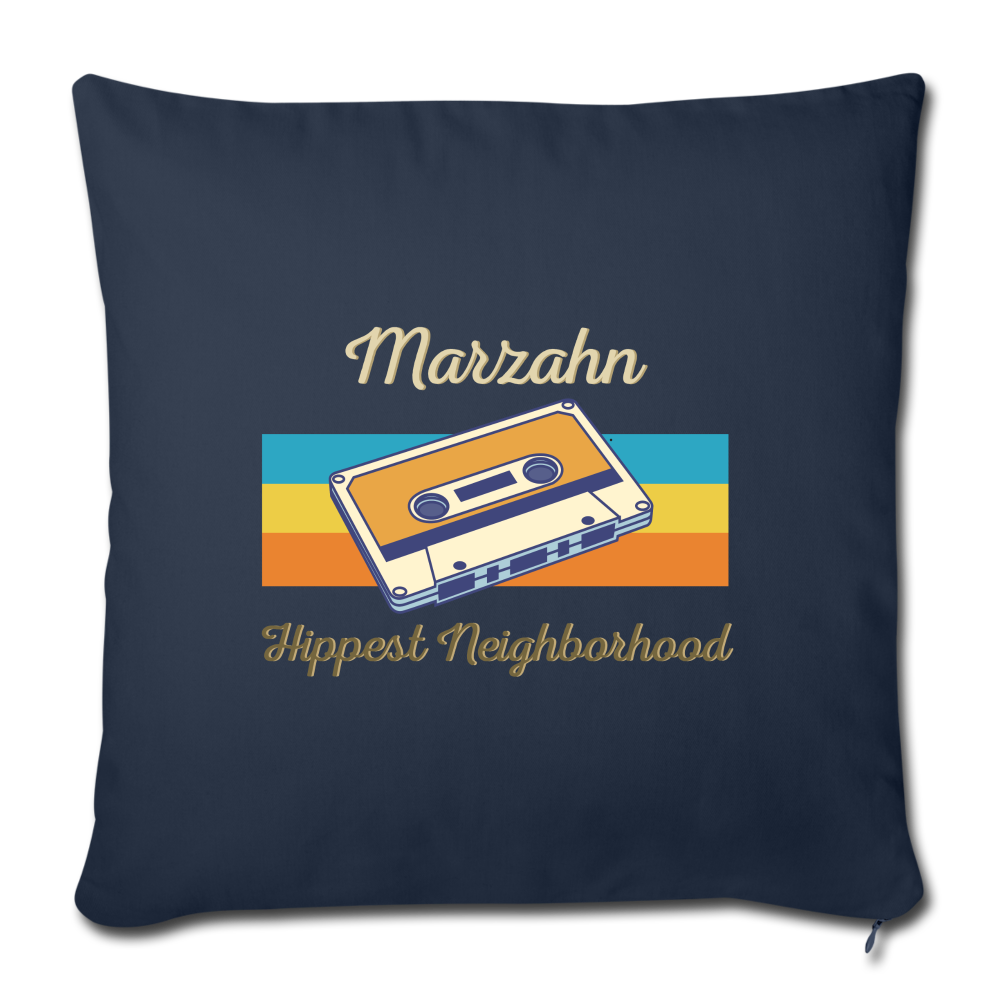 Marzahn Hippest Neighborhood - Sofakissen mit Füllung (45 x 45 cm) - navy