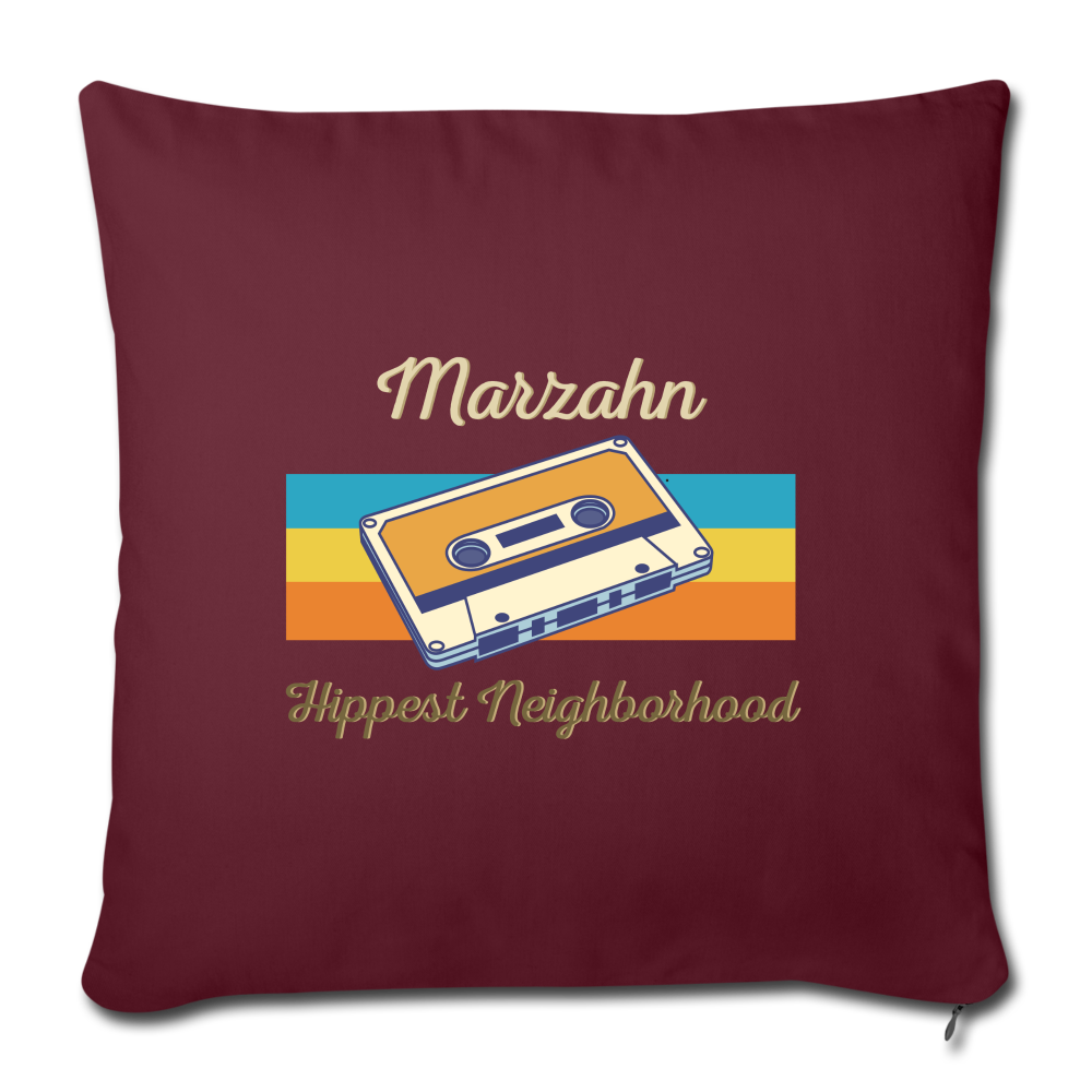 Marzahn Hippest Neighborhood - Sofakissen mit Füllung (45 x 45 cm) - burgundy