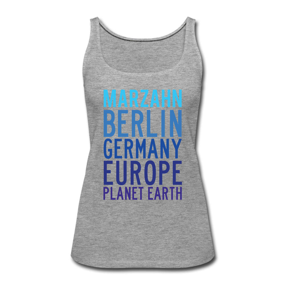 Marzahn Planet Earth - Frauen Premium Tank Top - heather grey