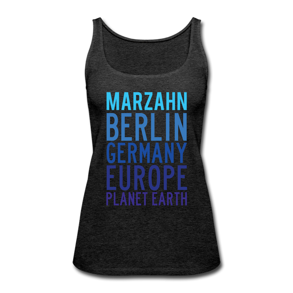 Marzahn Planet Earth - Frauen Premium Tank Top - charcoal grey