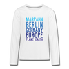 Marzahn Planet Earth - Teenager Langarmshirt - white