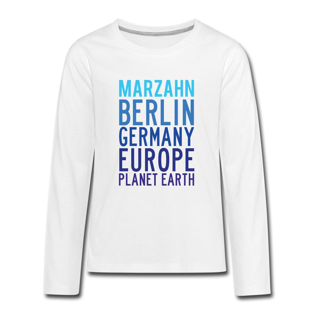 Marzahn Planet Earth - Teenager Langarmshirt - white