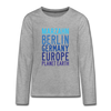 Marzahn Planet Earth - Teenager Langarmshirt - heather grey
