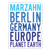 Marzahn Planet Earth - Aufkleber - white matte