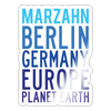 Marzahn Planet Earth - Aufkleber - white glossy