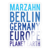 Marzahn Planet Earth - Aufkleber - transparent glossy