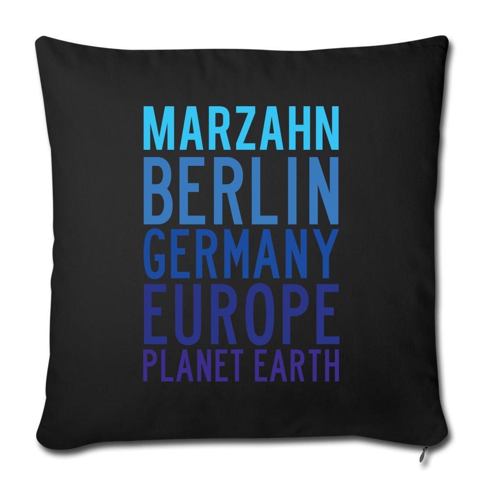 Marzahn Planet Earth - Sofakissen mit Füllung (45 x 45 cm) - black