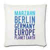 Marzahn Planet Earth - Sofakissen mit Füllung (45 x 45 cm) - natural white