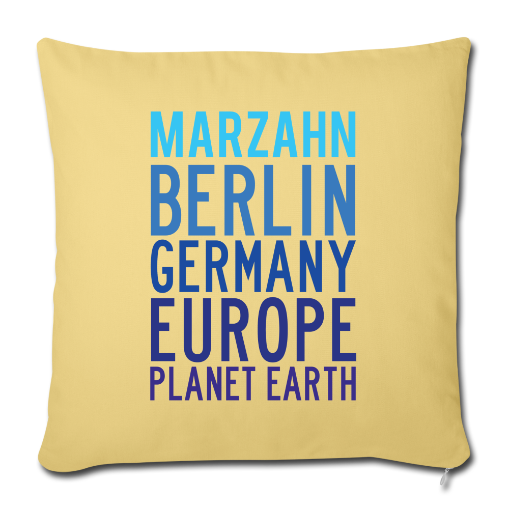 Marzahn Planet Earth - Sofakissen mit Füllung (45 x 45 cm) - washed yellow