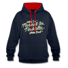 Neukölln is so normal - Kontrast Hoodie - navy/red