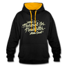 Neukölln is so normal - Kontrast Hoodie - black/gold