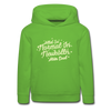 Neukölln is so normal - Kinder Premium Hoodie - light green